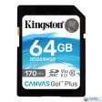 64GB SDXC Kingston Canvas Go! Plus UHS-I U3 V30  (SDG3/64GB)