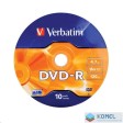 Verbatim DVD-R 4.7GB 16x DVD lemez zsugorhengeres 10db/henger  (43729)