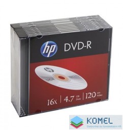 HP DVD-R 4.7GB 16x DVD lemez slim tokos (10db) (DVDH-16V10)